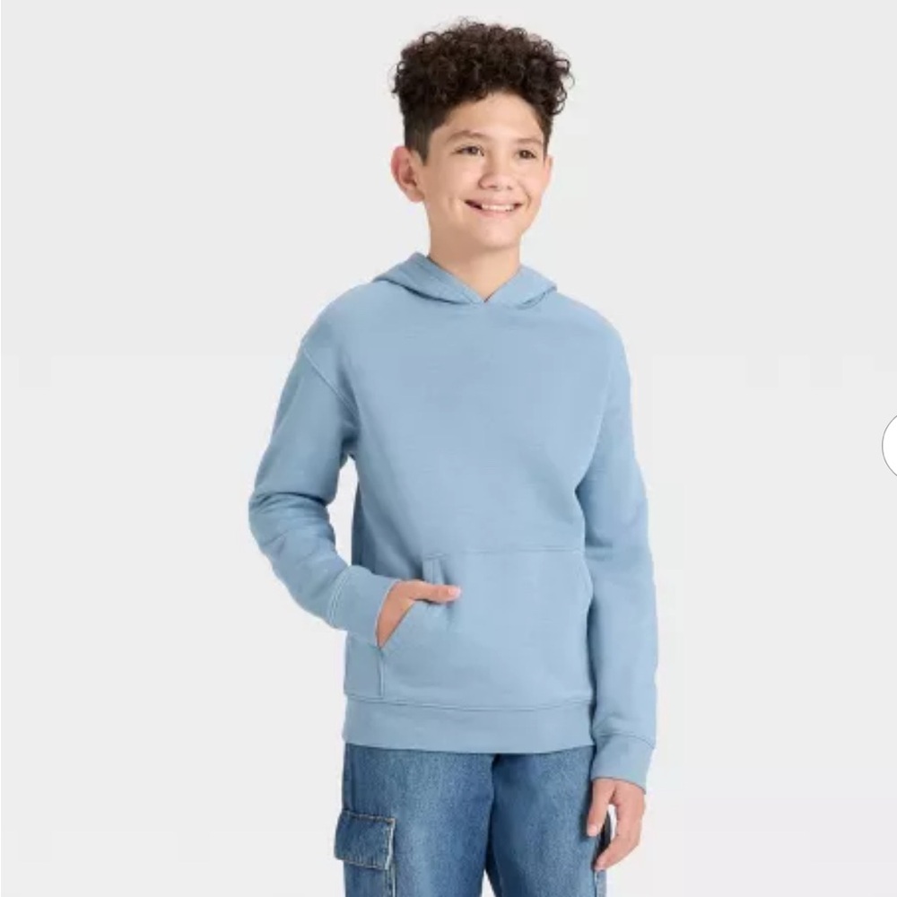 Boys' Fleece Hoodie Sweatshirt - Cat & Jack™ Slate Blue